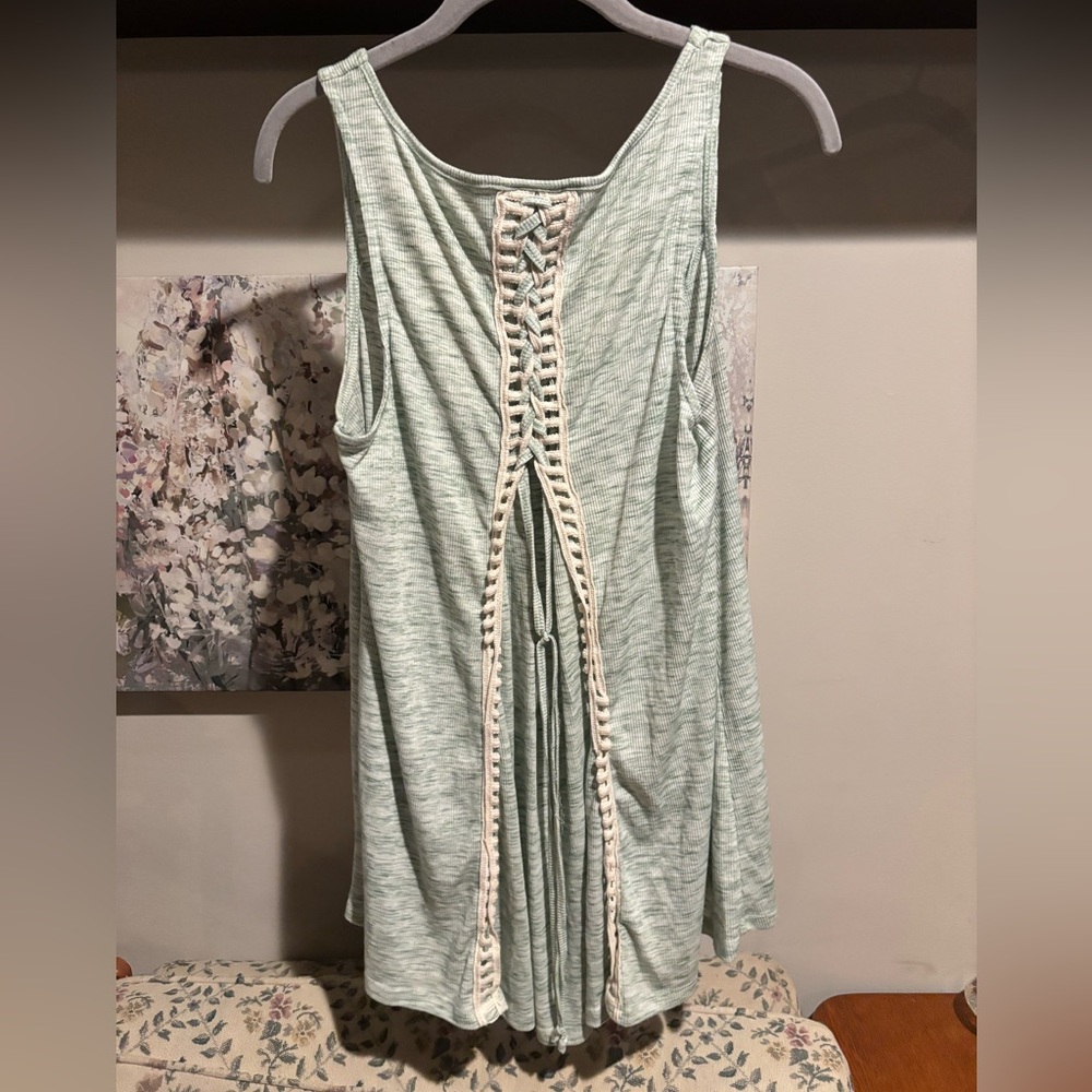 Torrid Light Green Ribbed Top - Picture 2 of 4